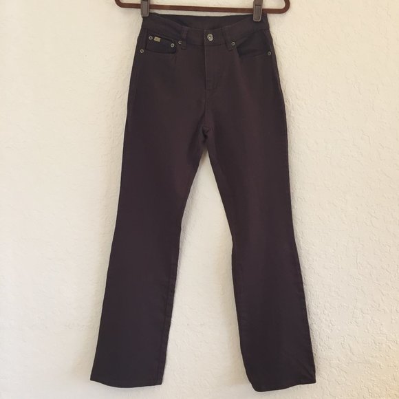 DG2 Diane Gilman Dk Brown BootCut Jean Sz 2 - Picture 2 of 5